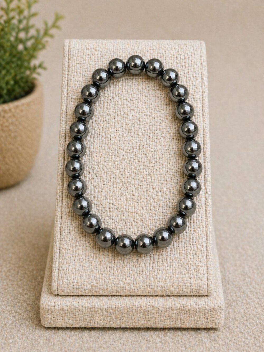 Hematite Gemstone Bracelet | Handmade - Picture 3 of 5